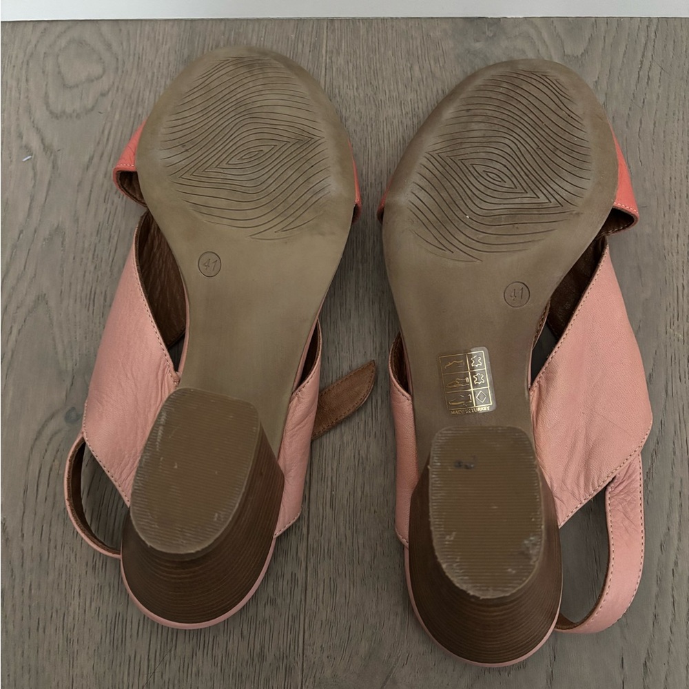 Bueno Brand Chloe - Stylish Pink and Coral Women's Slingback Heels - Picture 7 of 7